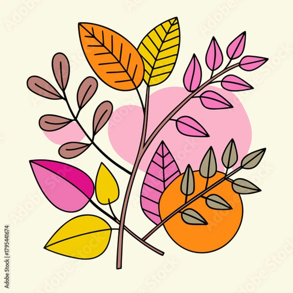 Fototapeta abstract floral background with flowers, Eps file. 