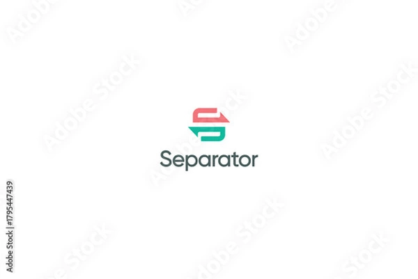 Obraz Letter S modern separator logo