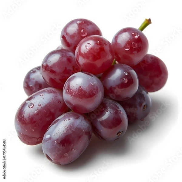 Obraz red grape isolated on white background. Generative Ai
