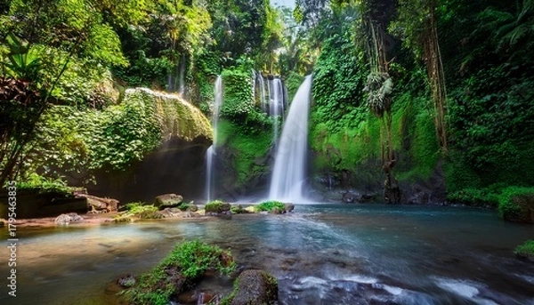Obraz banyu wana amertha waterfall in buleleng bali indonesia