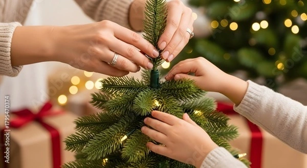 Obraz assembling christmas tree