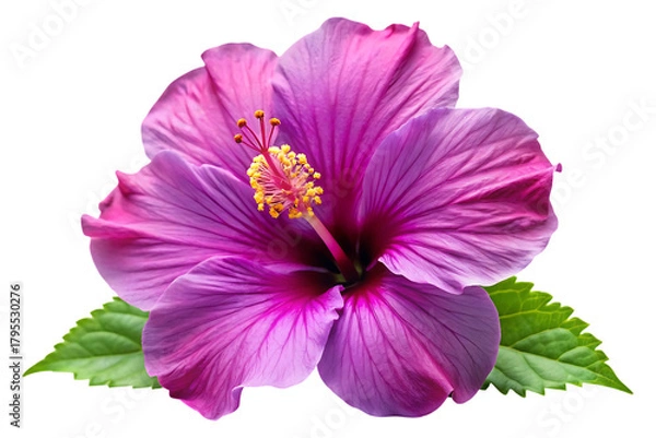 Obraz purple hibiscus flower isolated image on transparent background