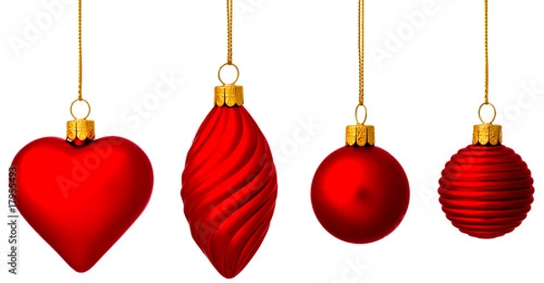 Obraz Red Christmas Baubles