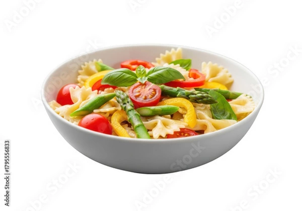 Obraz Delicious pasta salad isolated on transparent background