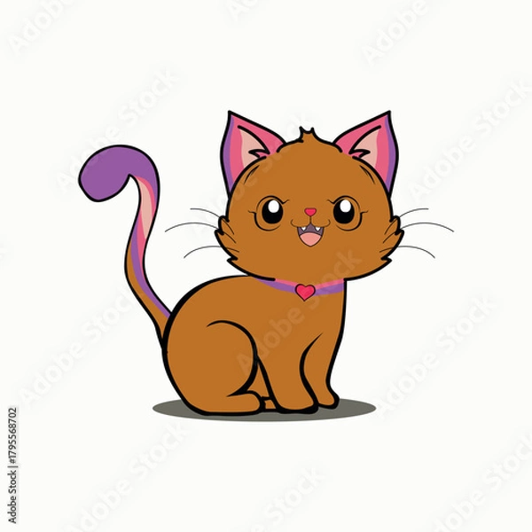 Obraz cat vector illustration pet cartoon