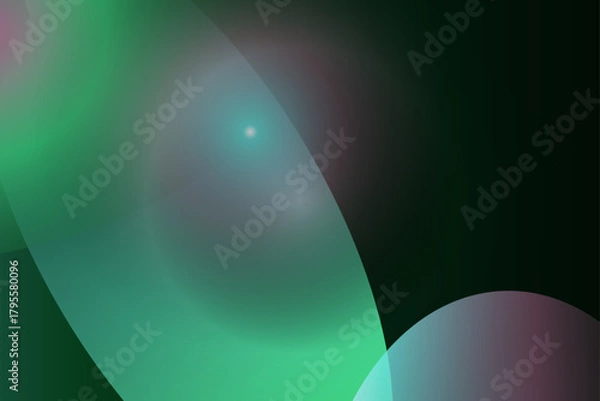 Fototapeta Abstract green gradient sphere lens flare