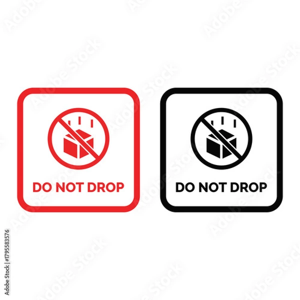 Obraz Do Not Drop Packaging Vector Icon Sign