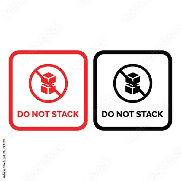 Obraz Do Not Stack Box Packaging Vector Icon Sign
