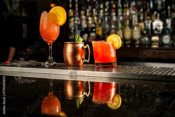 Obraz drinks at the bar