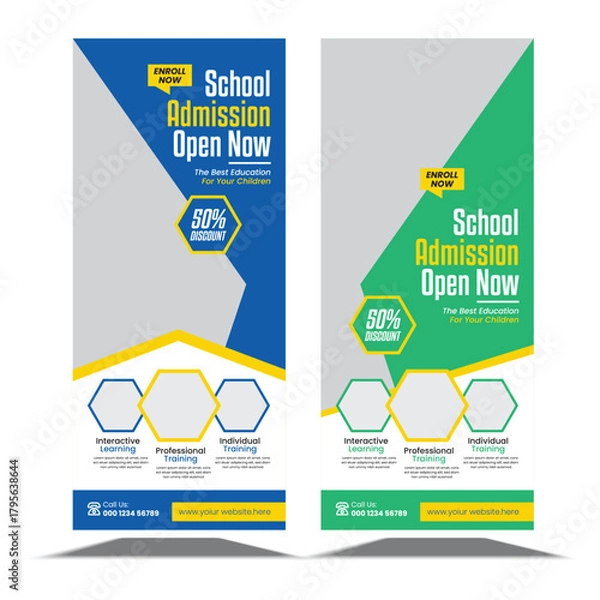 Obraz Enroll now for top-tier education! Enjoy 50% off with interactive, professional individualized learning. Secure your child’s future today, Back to school admission study college education kids promo