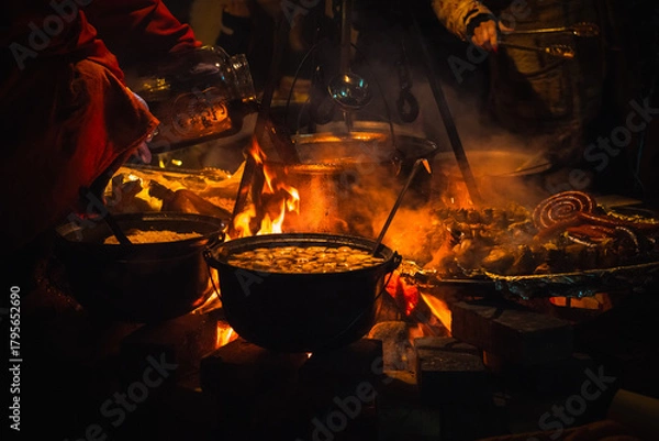 Obraz cooking in the fire