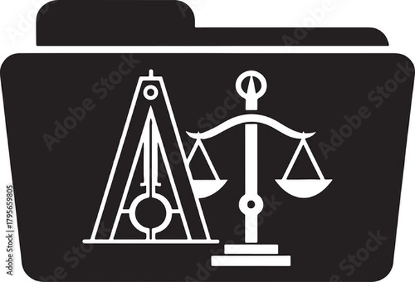 Obraz Portfolio vector icon set. pixel perfect vector illustration