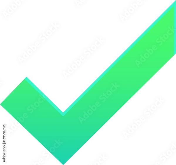 Obraz Checkmark Icon, Verification and Approval Symbol Illustration