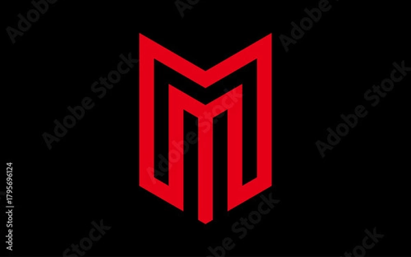 Fototapeta Monogram MM Logo Design Service For Your Company