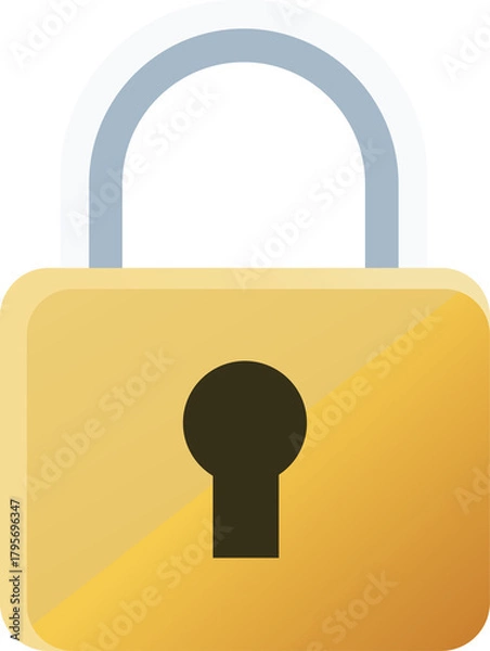 Obraz Golden Padlock Security Icon