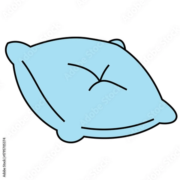 Obraz simple blue pillow vector illustration