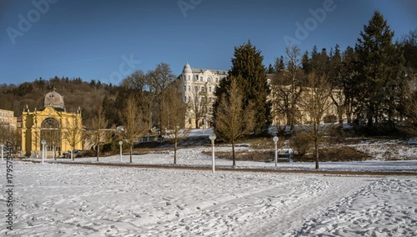 Obraz Winterlicher Kurpark Marienbad