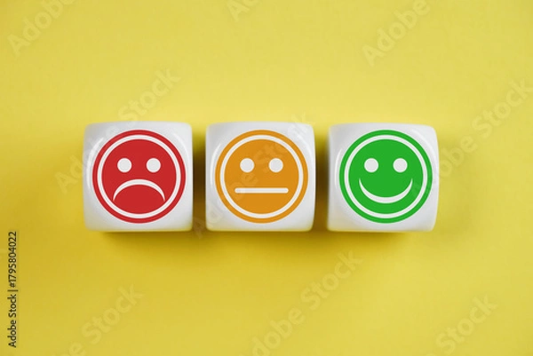 Obraz Customer Satisfaction Survey Business Quality Feedback Cubes