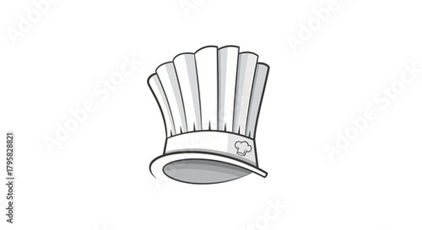 Fototapeta Culinary Art, Chef Hat, Kitchen, Illustration, Creative Design, Minimalist Style, Focused Perspective on Culinary Profession