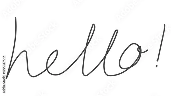 Fototapeta Hello doodle typography design element