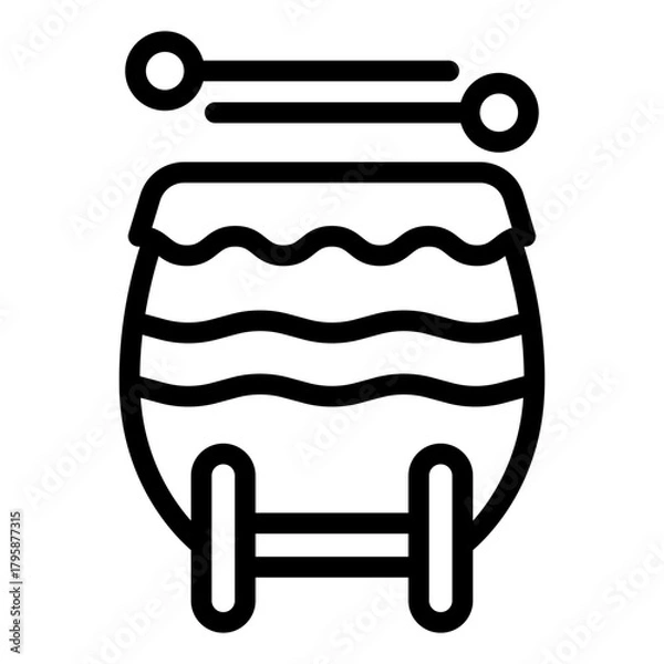 Obraz drum icon vector
