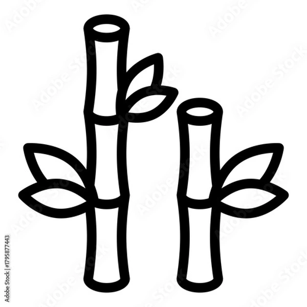Obraz bamboo icon vector