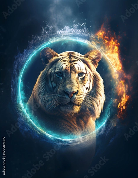 Obraz tiger in the night