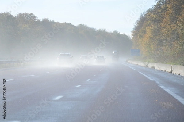 Obraz Route mouillée pluie