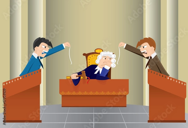 Obraz Cartoon judicial sitting(vector, CMYK)