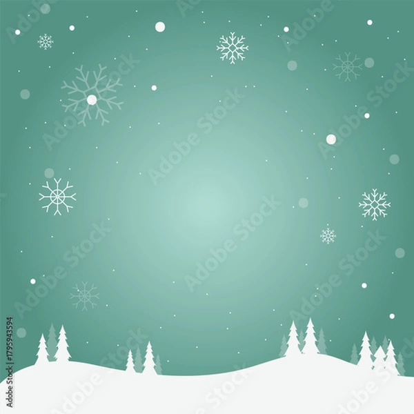 Obraz Christmas Snowflake Background Vector Design.