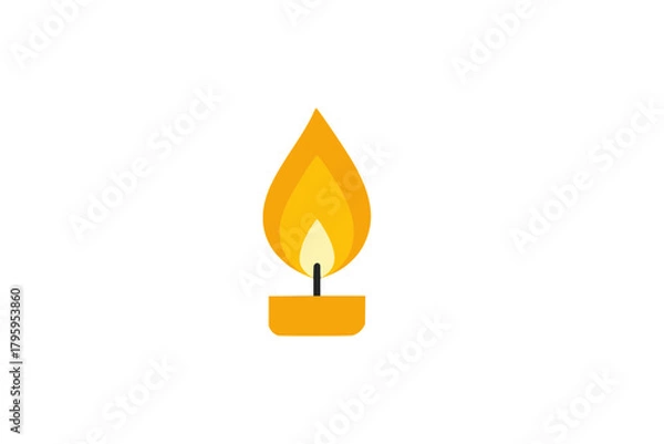 Fototapeta Small Flame — tiny fire illustration (vector-ready)
