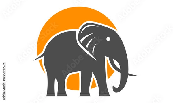 Obraz elephant logo template vector