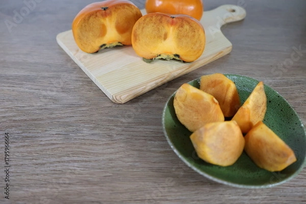 Obraz おいしそうな食べごろの柿