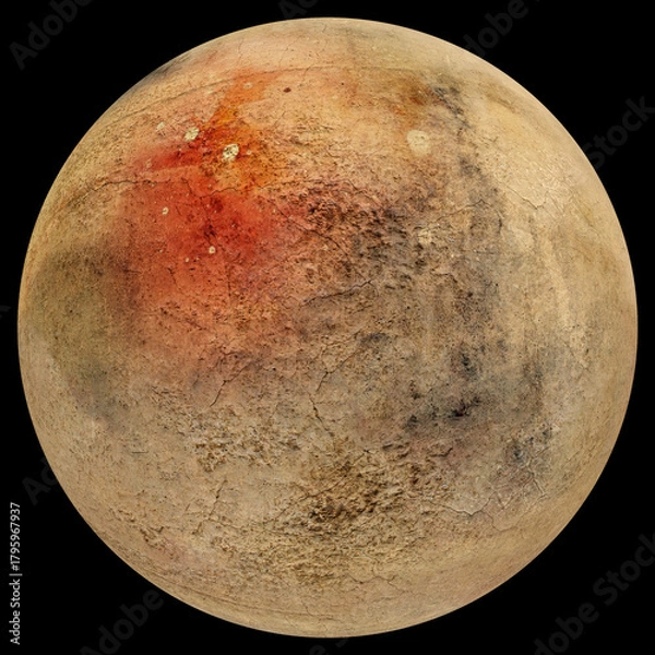 Fototapeta Artist's concept / illustration: Distant red planet with atmosphere on black background