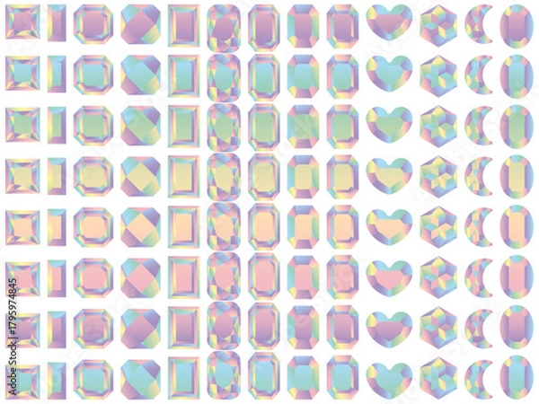 Obraz ラインストーン2、20虹淡