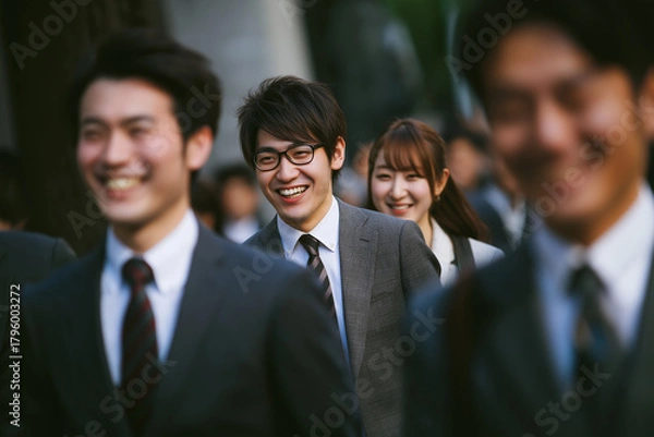 Obraz アジア人のビジネスマンとビジネスウーマン