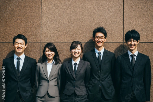 Obraz アジア人のビジネスマンとビジネスウーマン