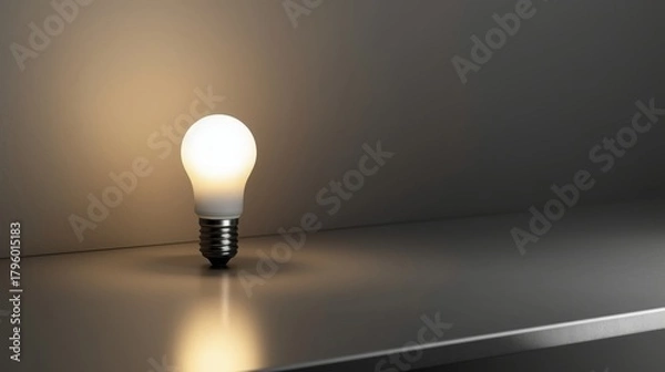 Obraz Glowing light bulb idea innovation inspiration lamp