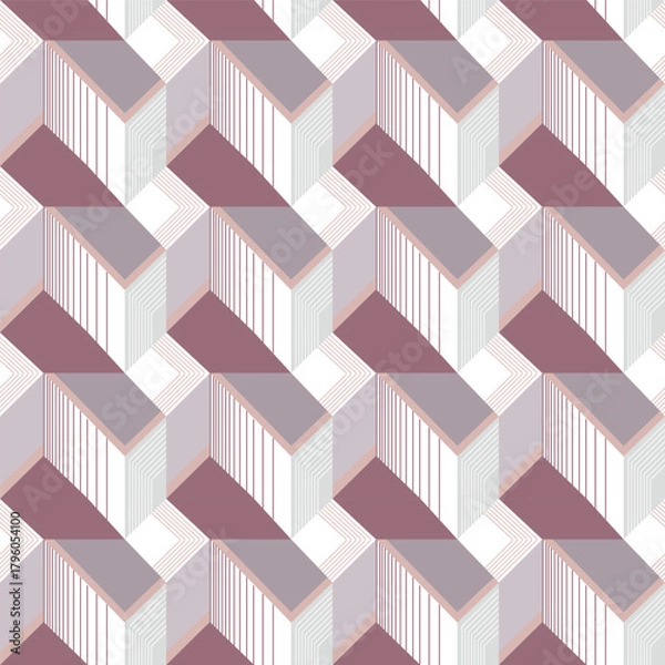 Obraz Pattern seamles geometric red color