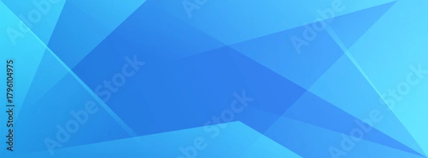 Obraz Abstract blue geometric background with sharp edges and gradient effect