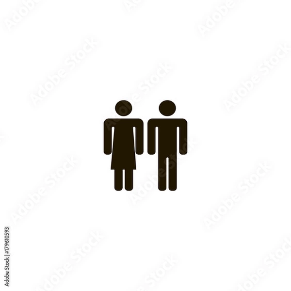 Obraz man and woman icon. flat design