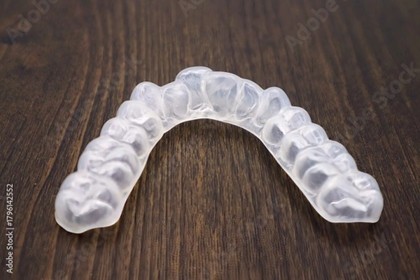 Obraz 歯の矯正用のマウスピースのクローズアップ