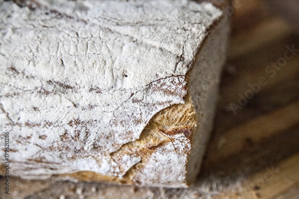 Obraz Bread on the wooden desk