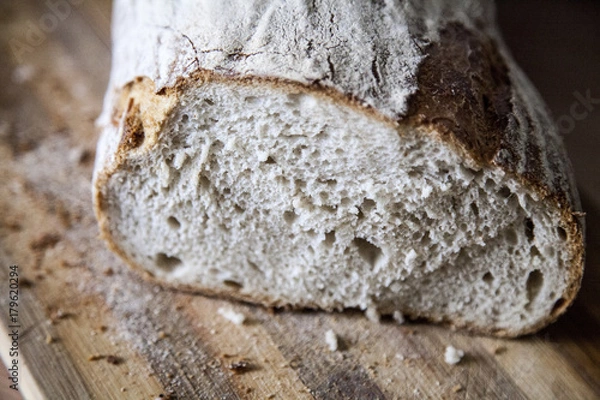 Obraz Bread on the wooden desk