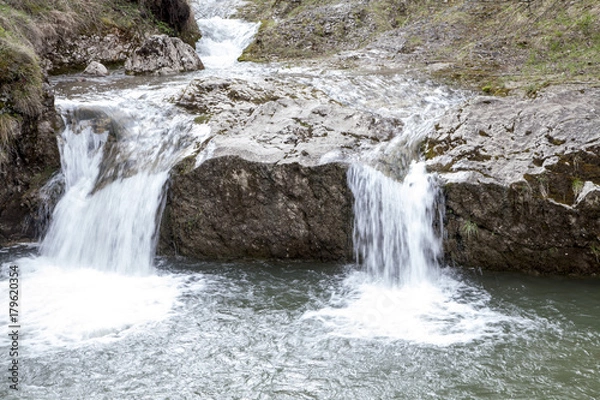 Obraz Mountain waterfall on the winter time