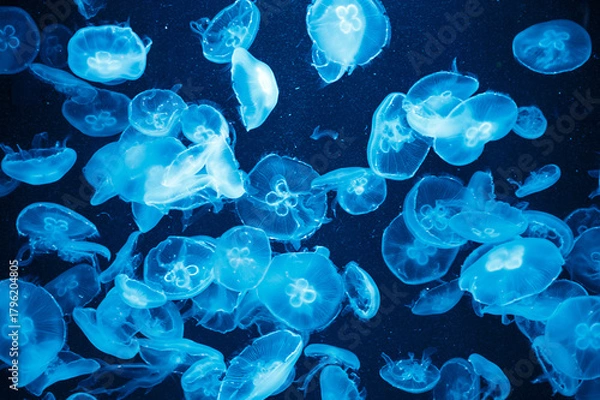 Obraz 静寂に漂う青の舞