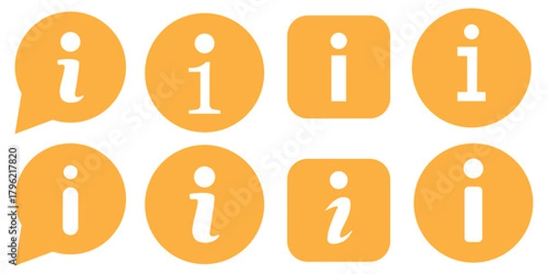 Fototapeta information icon set. info button. info symbol flat style. Information icon collection. Info icons Info Point Icon Black. Help Logo. Info simple set vector icon