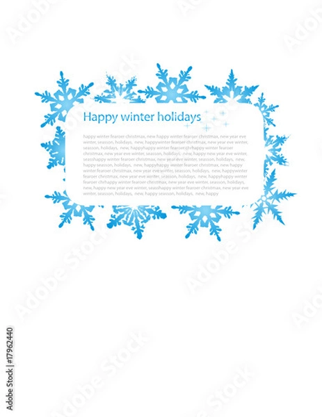 Obraz Winter holiday banner with sample text