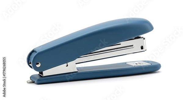 Obraz Blue Stapler Isolated on White Background for Office or School Use