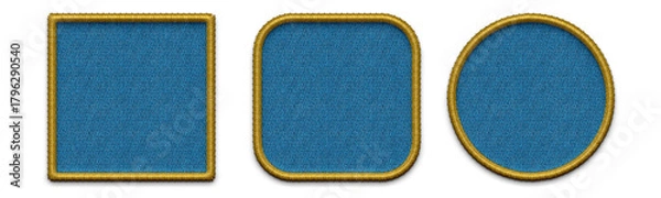 Obraz Embroidery Shapes for background